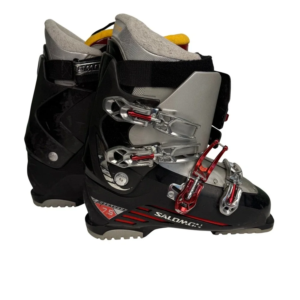 Salomon Performa Performance Mens Ski Boot US Size‎ 7.5 Black Silver Custom